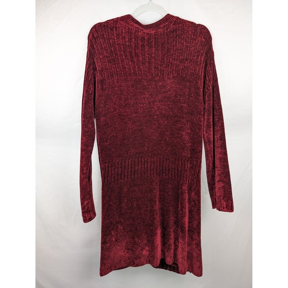 Vtg Ball Cotton Red Corduroy Button Long Sleeve Cardigan L Ladybug Cottagecore - Picture 9 of 12